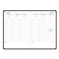 Exacompta HORIZONS 15 Agenda - 10,5 x 15,5 cm - 1 week over 2 pagina's