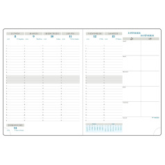 Agenda Exacompta HORIZONS 27 - 21 x 27 cm - 1 week over 2 pagina's Agenda Exacompta HORIZONS 27 - 21 x 27 cm - 1 week over 2 pagina's