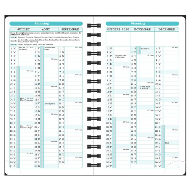 Agenda Exacompta LADY 16S - 9 x 16 cm - 1 week over 2 pagina's met notities Agenda Exacompta LADY 16S - 9 x 16 cm - 1 week over 2 pagina's met notities