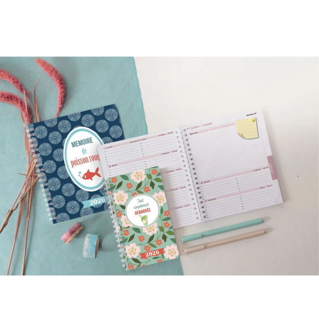 Agenda Exacompta LADY 16S - 9 x 16 cm - 1 semaine sur 2 pages avec notes Agenda Exacompta LADY 16S - 9 x 16 cm - 1 semaine sur 2 pages avec notes