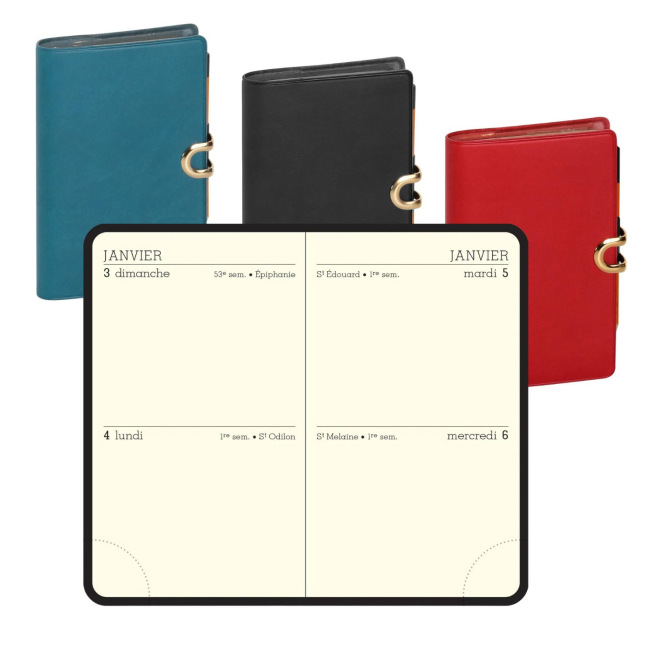 Agenda Exacompta 2 jours/page - 7,5 x 11,5 cm - 2  jours par page - recharge seule