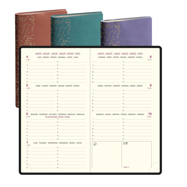 Agenda Exacompta EUROTIME 16 - 8,5 x 16 cm - 1 week op 2 pagina's Agenda Exacompta EUROTIME 16 - 8,5 x 16 cm - 1 week op 2 pagina's