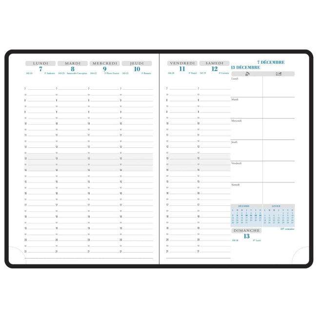 Exacompta HORIZONS 20 VISUEL agenda - 15 x 21 cm - 1 week over 2 pagina's