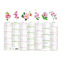 Calendrier planning Exacompta FLEURS - 29,5 x 22 cm - 6 mois par face