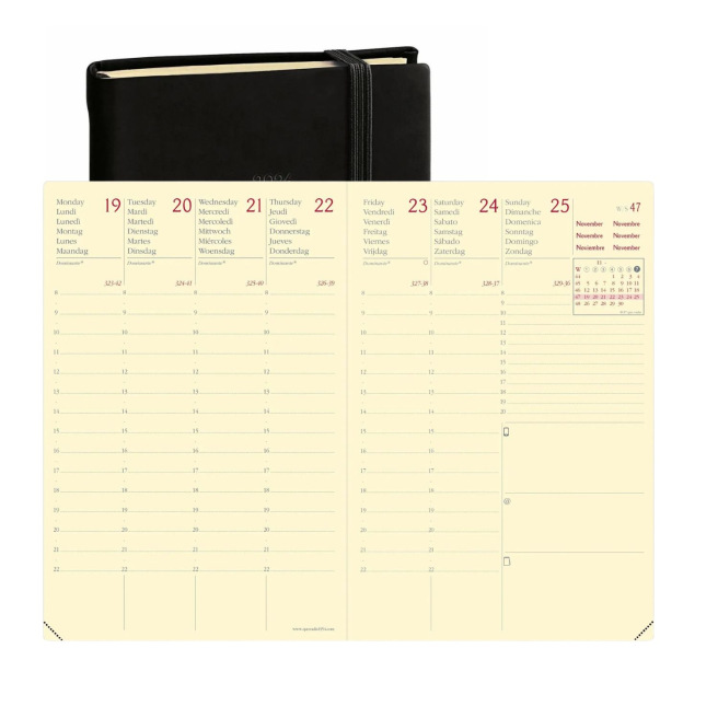Agenda Quo Vadis AFFAIRES PRESTIGE - 10 x 15 cm - 1 semaine sur 2 pages - Silk
