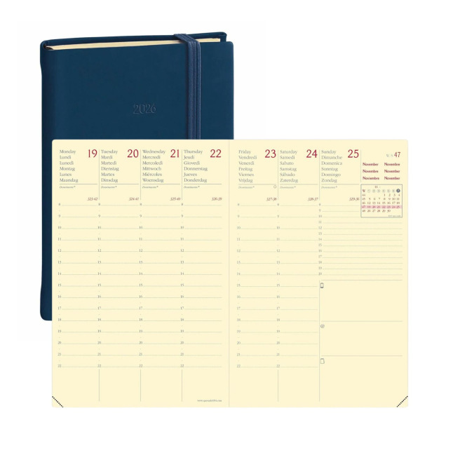 Agenda Quo Vadis AFFAIRES PRESTIGE - 10 x 15 cm - 1 semaine sur 2 pages - Silk