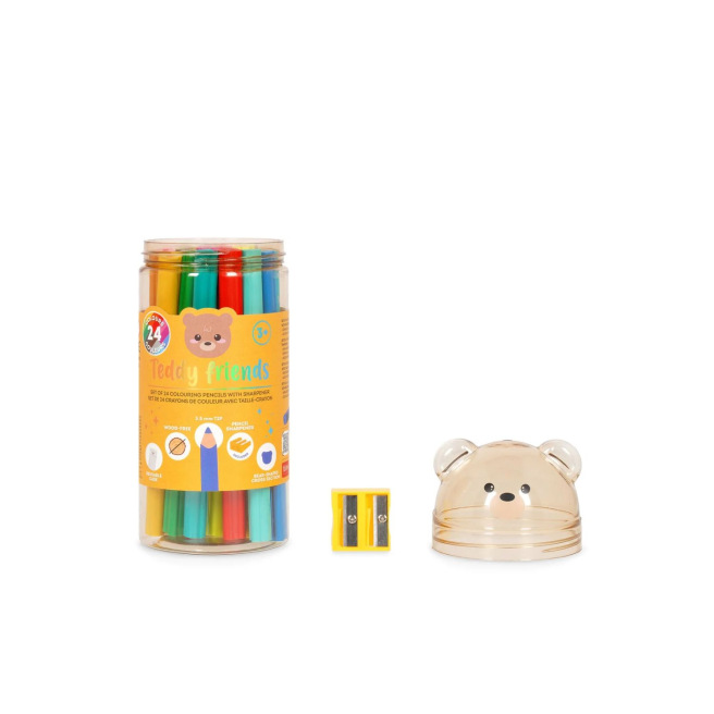 Crayons de couleur Legami TEDDY FRIENDS - étui de 24