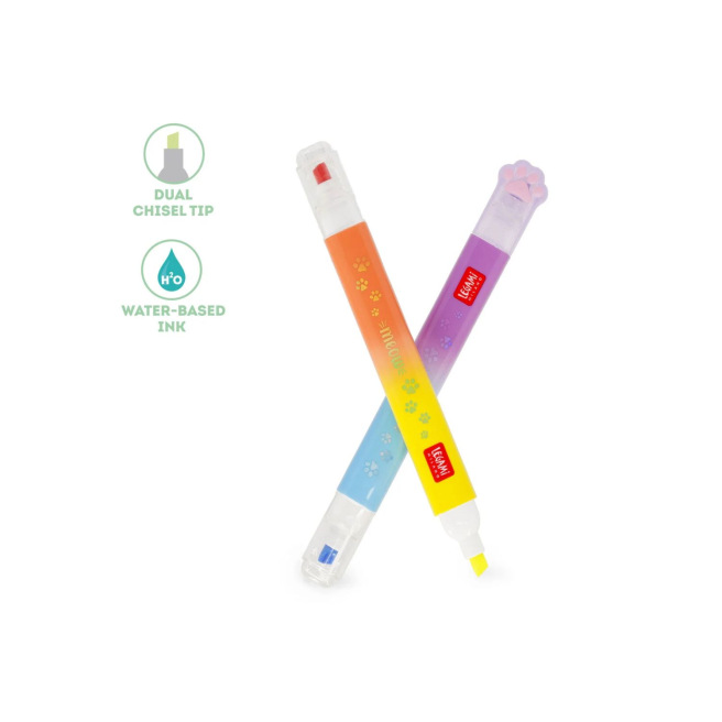 Surligneurs pastel à double pointe LEGAMI - étui de 6