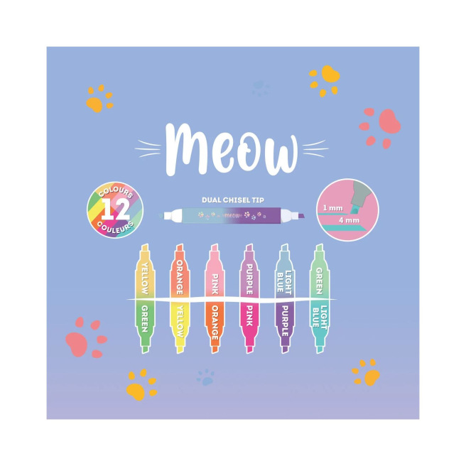 Surligneurs pastel à double pointe LEGAMI - étui de 6