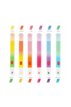 Surligneurs pastel à double pointe LEGAMI - étui de 6