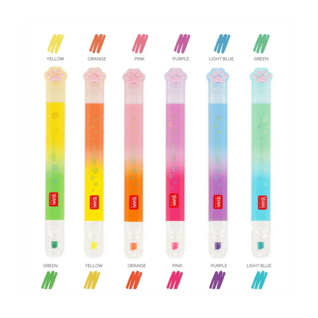 Surligneurs pastel à double pointe LEGAMI - étui de 6
