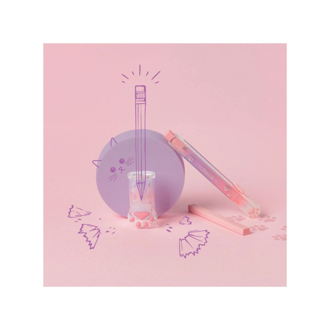 Taille-crayon avec réservoir LEGAMI Meow - 1 trou