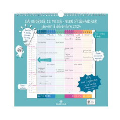 Calendrier Oberthur mural mensuel BIEN S'ORGANISER - 30 x 30 cm Calendrier Oberthur mural mensuel BIEN S'ORGANISER - 30 x 30 cm