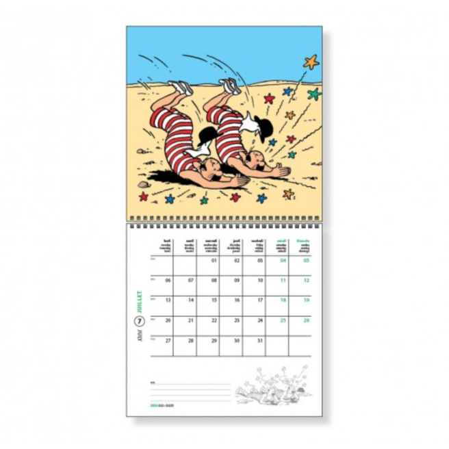 Maandelijkse muurkalender TINTIN - 30 x 30 cm