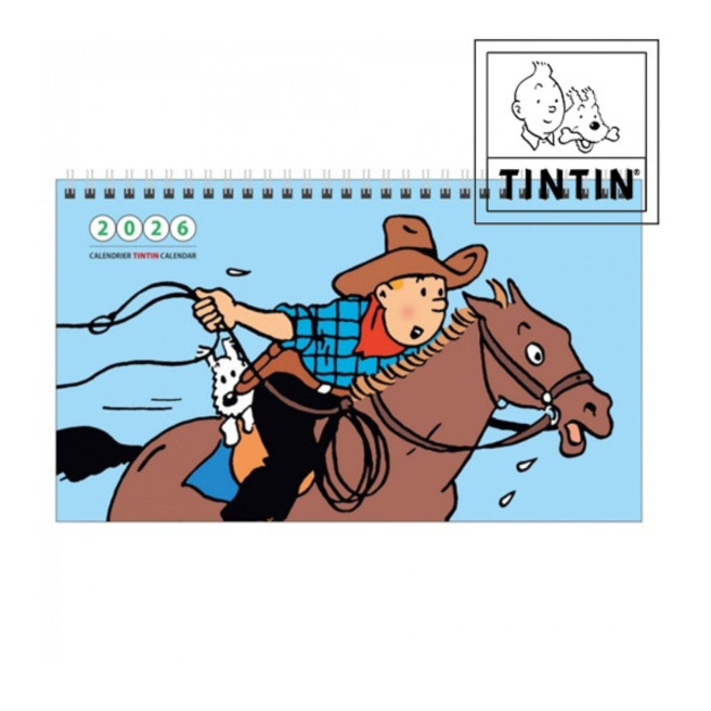 Calendrier chevalet de bureau TINTIN - 21 x 12,5 cm