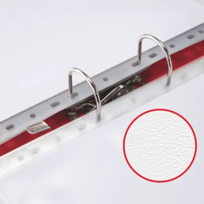 Geperforeerde A5-hoezen met korrelstructuur - economische kwaliteit - zakje van 10