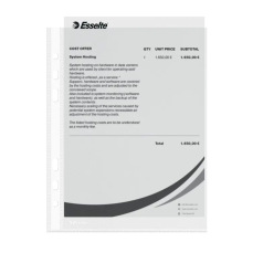 Geperforeerde A5-hoezen met korrelstructuur - economische kwaliteit - zakje van 10