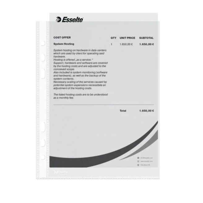 Pochettes perforées grainées A5 - qualité économique 