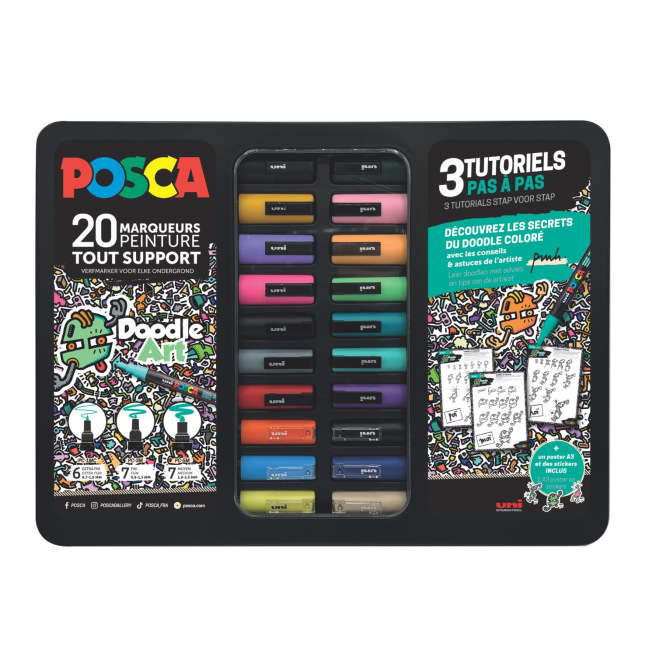 Coffret de marqueurs peinture Uni-Ball Posca