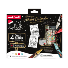 Coffret de 4 marqueurs craie Uni-ball CHALK