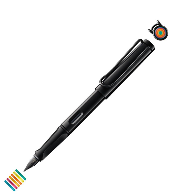 Set Lamy SAFARI stylo-plume All White + stylo-plume All Black + bagues de couleur