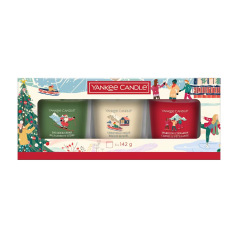 Yankee Candle Signature PASSPORT TO THE HOLIDAYS - set van 3 votiefkaarsen