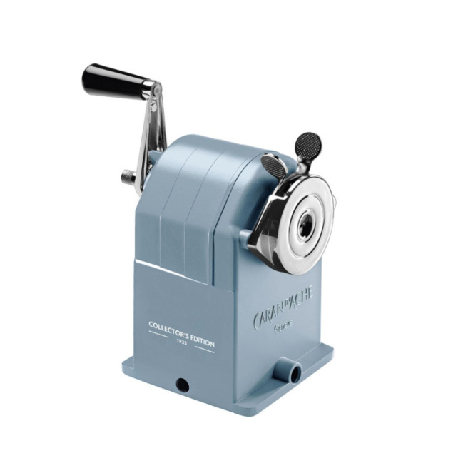 Taille-crayon à MANIVELLE Caran d'ache - métal - édition spéciale ALPINE FROST