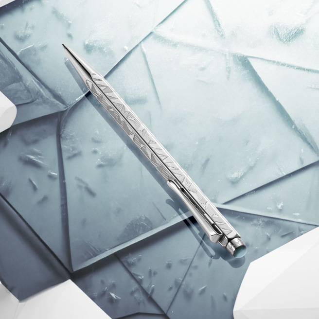 Balpen Caran d'Ache ECRIDOR - speciale editie ALPINE FROST met lederen etui