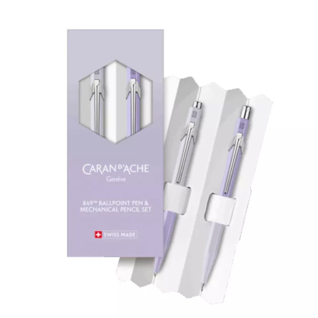 Set balpen + vulpotlood Caran d'Ache 849 BLOOMING LAVENDER - gelimiteerde editie