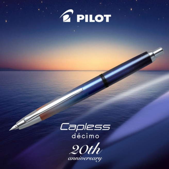 Pilot CAPLESS DECIMO 20ste verjaardag - gelimiteerde editie - vulpen - M penpunt