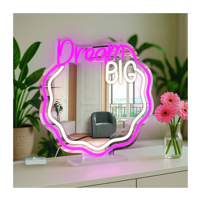 Miroir avec lampe LED Effet Néon Legami IT'S A SIGN