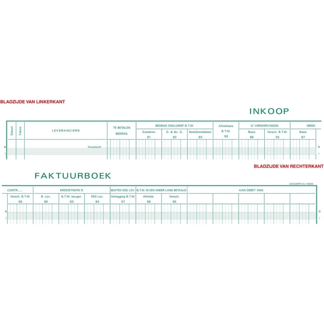Exacompta Register 14570X - BTW AANKOPEN