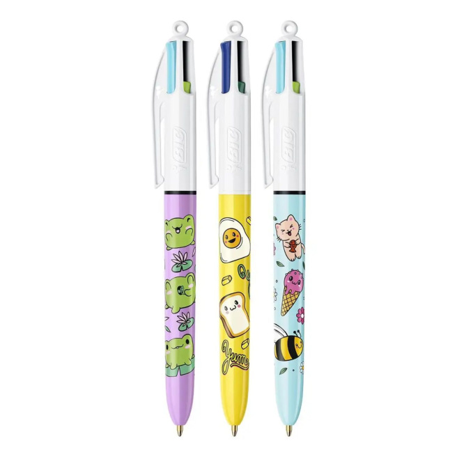 Stylo-bille BIC 4 COULEURS KAWAII - 1 stylo-bille