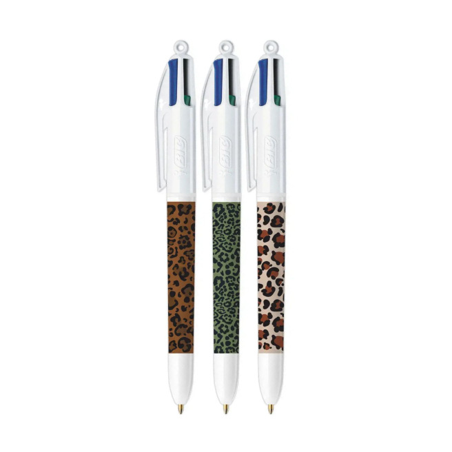 Stylo-bille BIC 4 COULEURS LEOPARD - 1 stylo-bille