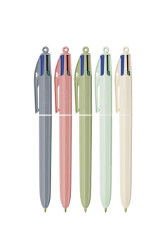Stylo-bille BIC 4 COULEURS MINERAL - 1 stylo-bille