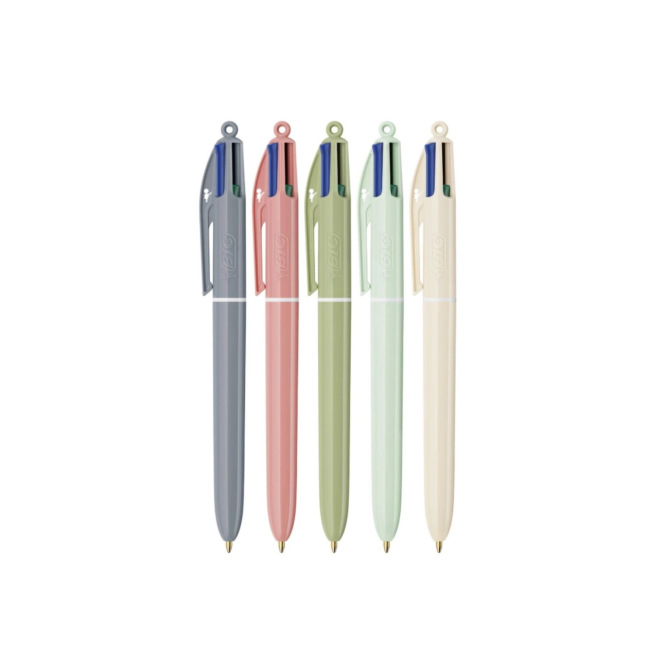 BIC 4 KLEUREN MINERAAL Balpen - 1 balpen