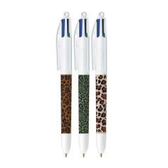 Stylo-bille BIC 4 COULEURS LEOPARD - 1 stylo-bille
