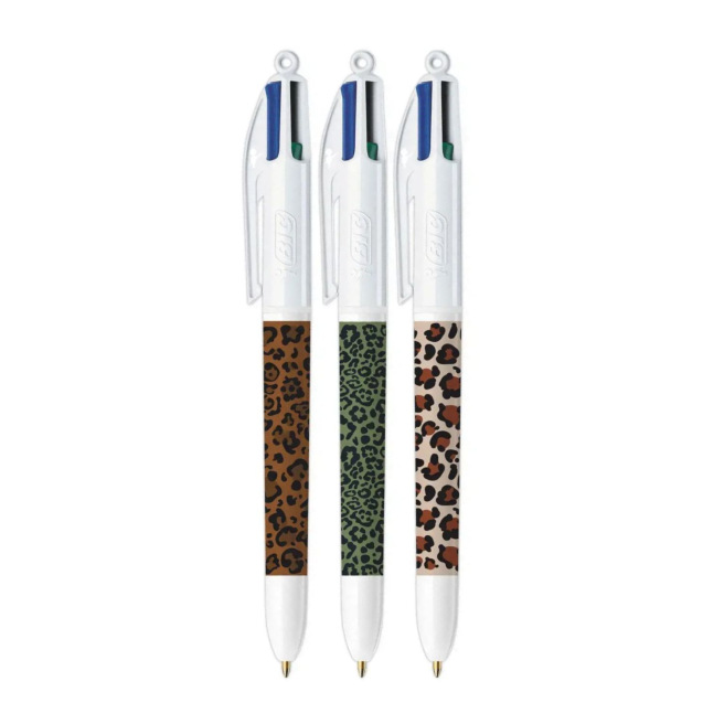 Stylo-bille BIC 4 COULEURS LEOPARD - 1 stylo-bille