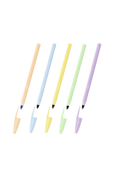Stylo-bille BIC CRISTAL PASTEL - pointe moyenne