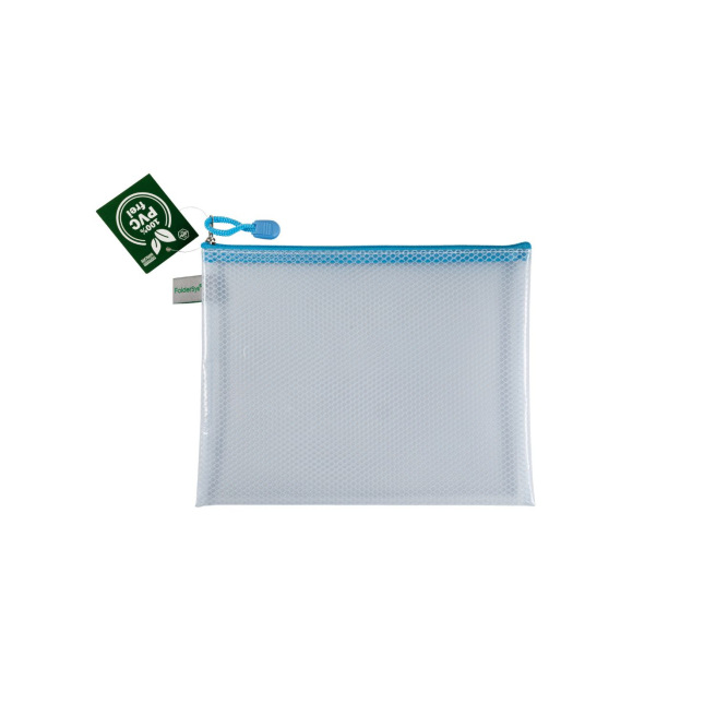 Pochette FolderSys PASTEL en plastique renforcé - fermeture à tirette