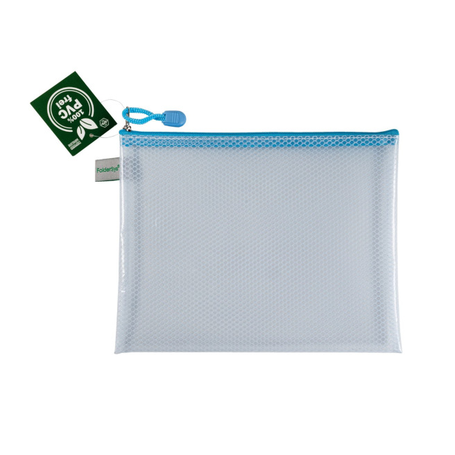 Pochette FolderSys PASTEL en plastique renforcé - fermeture à tirette
