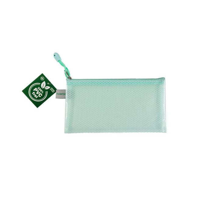 Pochette FolderSys PASTEL en plastique renforcé - fermeture à tirette