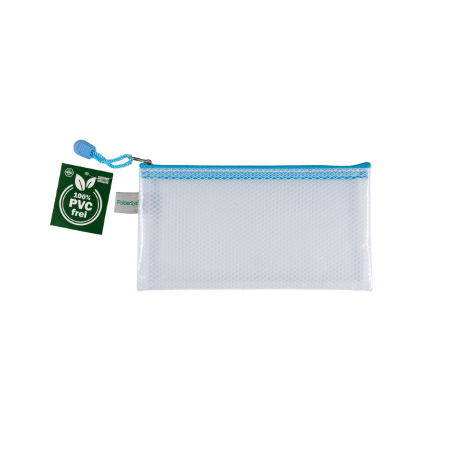 Pochette FolderSys PASTEL en plastique renforcé - fermeture à tirette