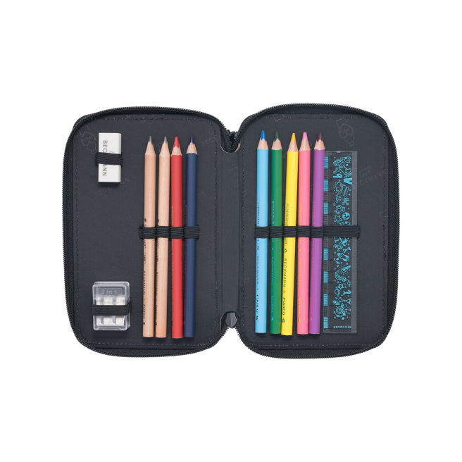 Beckmann etui met 3 compartimenten, inclusief 27 benodigdheden