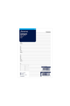 Recharge pour organiser Filofax CONTACTS