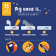 Etiquettes adhésives avec film Legami MY NAME IS ...