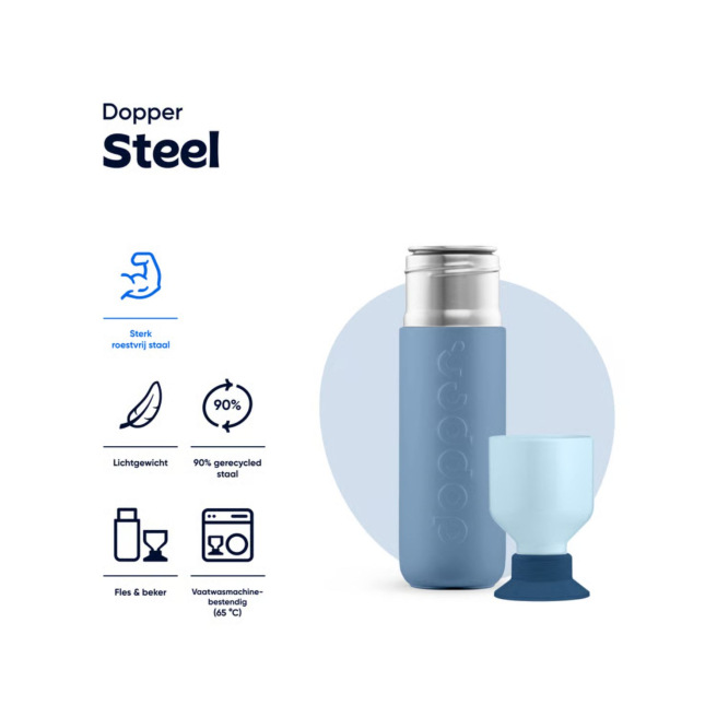 Dopper STEEL waterfles
