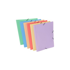 Farde à rabats et élastique en plastique PASTEL 2.0