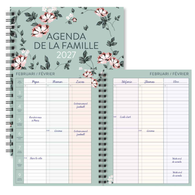 Brepols FAMILIE agenda - 16,8 x 22 cm - 1 week op 2 pagina's