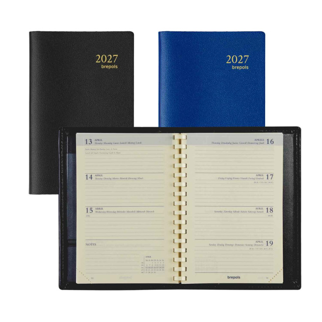 Agenda Brepols DELTA - 8,1 x 12 cm - 1 week op 2 pagina's